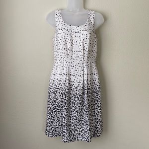 LOFT White and black tank dress.